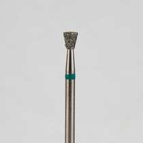 Алмазный бор турбинный стоматологический 876.315.010.023.023 «Обратный конус» зеленая насечка d=2,3 мм (5 шт)
