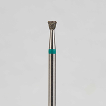 Алмазный бор турбинный стоматологический 876.315.010.016.018 «Обратный конус» зеленая насечка d=1,8 мм (5 шт)