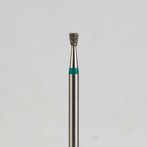 Алмазный бор турбинный стоматологический 876.315.010.016.014 «Обратный конус» зеленая насечка d=1,4 мм (5 шт)