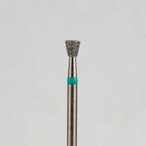 Алмазный бор турбинный стоматологический 876.314.010.023.023 «Обратный конус» зеленая насечка d=2,3 мм (5 шт)