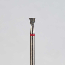 Алмазный бор турбинный стоматологический 856.314.010.023.021 «Обратный конус» красная насечка d=2,1 мм (5 шт)