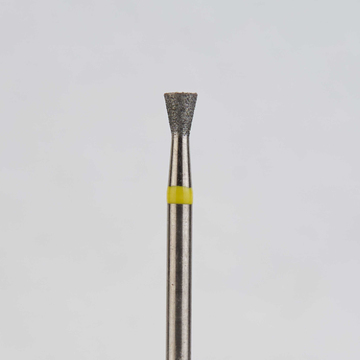 Алмазный бор турбинный стоматологический 836.314.010.023.021 «Обратный конус» желтая насечка d=2,1 мм (5 шт) 0