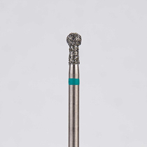 Алмазный бор турбинный стоматологический 876.315.002.045.023 «Шар с шейкой» зеленая насечка d=2,3 мм (5 шт)