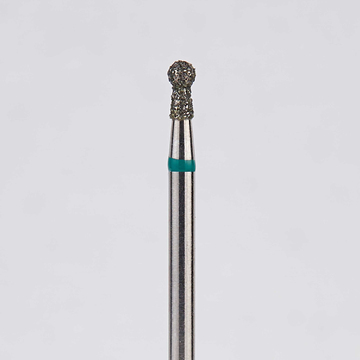 Алмазный бор турбинный стоматологический 876.315.002.030.016 «Шар с шейкой» зеленая насечка d=1,6 мм (5 шт) 0