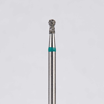 Алмазный бор турбинный стоматологический 876.315.002.030.014 «Шар с шейкой» зеленая насечка d=1,4 мм (5 шт) 0