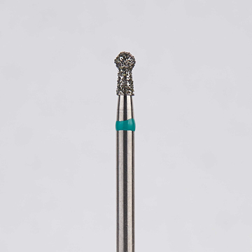 Алмазный бор турбинный стоматологический 876.314.002.030.016 «Шар с шейкой» зеленая насечка d=1,6 мм (5 шт) 0