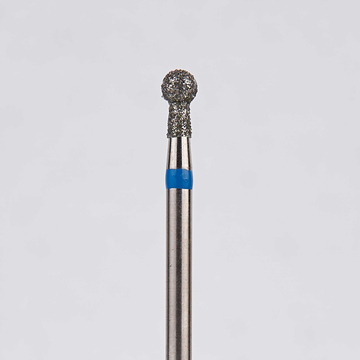Алмазный бор турбинный стоматологический 866.315.002.045.023 «Шар с шейкой» синяя насечка d=2,3 мм (5 шт) 0