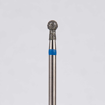 Алмазный бор турбинный стоматологический 866.315.002.045.023 «Шар с шейкой» синяя насечка d=2,3 мм (5 шт)