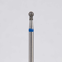 Алмазный бор турбинный стоматологический 866.315.002.035.018 «Шар с шейкой» синяя насечка d=1,6 мм (5 шт)