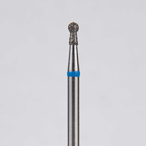 Алмазный бор турбинный стоматологический 866.315.002.030.014 «Шар с шейкой» синяя насечка d=1,4 мм (5 шт)