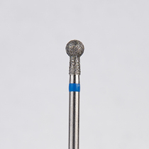 Алмазный бор турбинный стоматологический 866.314.002.055.027 «Шар с шейкой» синяя насечка d=2,7 мм (5 шт)