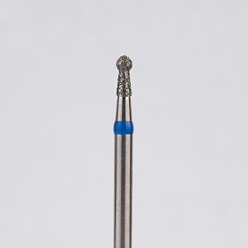 Алмазный бор турбинный стоматологический 866.314.002.030.014 «Шар с шейкой» синяя насечка d=1,4 мм (5 шт) 0