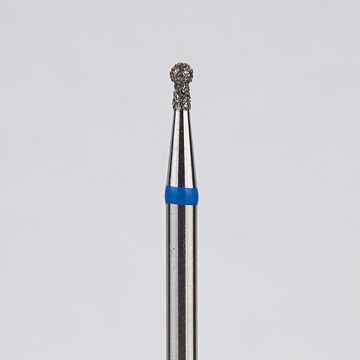Алмазный бор турбинный стоматологический 866.314.002.030.012 «Шар с шейкой» синяя насечка d=1,2 мм (5 шт) 0