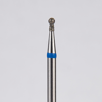 Алмазный бор турбинный стоматологический 866.314.002.030.012 «Шар с шейкой» синяя насечка d=1,2 мм (5 шт)