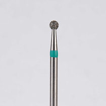 Алмазный бор турбинный стоматологический 876.315.001.015.018 «Шар» зеленая насечка d=1,8 мм (5 шт)