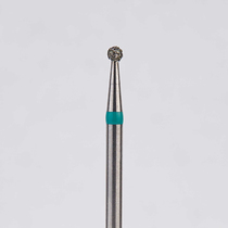 Алмазный бор турбинный стоматологический 876.315.001.011.014 «Шар» зеленая насечка d=1,4 мм (5 шт)