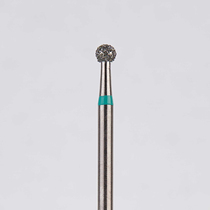 Алмазный бор турбинный стоматологический 876.314.001.018.021 «Шар» зеленая насечка d=2,1 мм (5 шт)