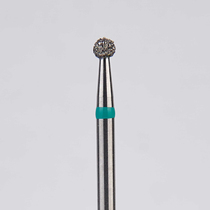 Алмазный бор турбинный стоматологический 876.314.001.015.018 «Шар» зеленая насечка d=1,8 мм (5 шт)