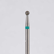 Алмазный бор турбинный стоматологический 876.314.001.013.016 «Шар» зеленая насечка d=1,6 мм (5 шт)