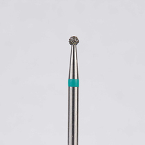 Алмазный бор турбинный стоматологический 876.314.001.011.014 «Шар» зеленая насечка d=1,4 мм (5 шт)