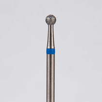 Алмазный бор турбинный стоматологический 866.315.001.018.021 «Шар» синяя насечка d=2,1 мм (5 шт)