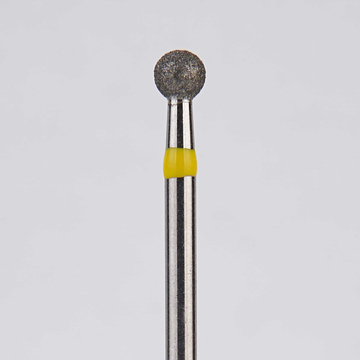 Алмазный бор турбинный стоматологический 836.314.001.022.025 «Шар» желтая насечка d=2,5 мм (5 шт) 0