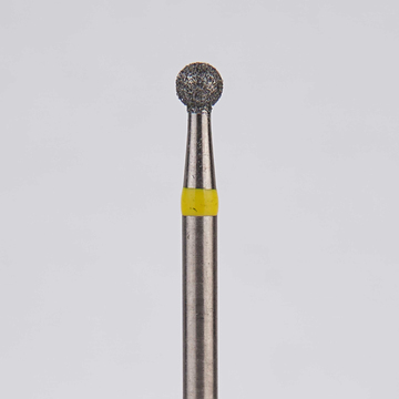 Алмазный бор турбинный стоматологический 836.314.001.018.021 «Шар» желтая насечка d=2,1 мм (5 шт) 0