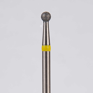 Алмазный бор турбинный стоматологический 836.314.001.015.018 «Шар» желтая насечка d=1,8 мм (5 шт) 0