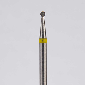 Алмазный бор турбинный стоматологический 836.314.001.007.010 «Шар» желтая насечка d=1 мм (5 шт) 0