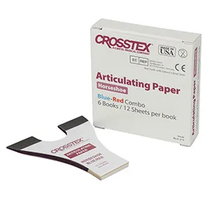 Артикуляционная бумага синяя/красная подковообразная Crosstex (6 кн*12 л)
