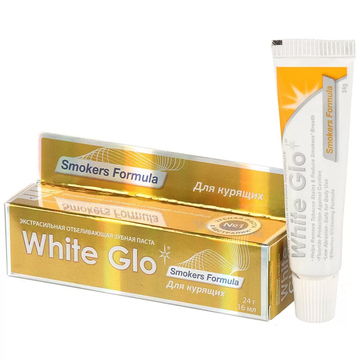 Зубная паста White Glo отбеливающая, для курящих (24 г) 0