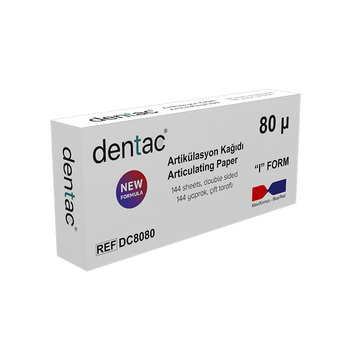 Артикуляционная бумага синяя/красная Dentac - 144 листов, 80 мкм 0